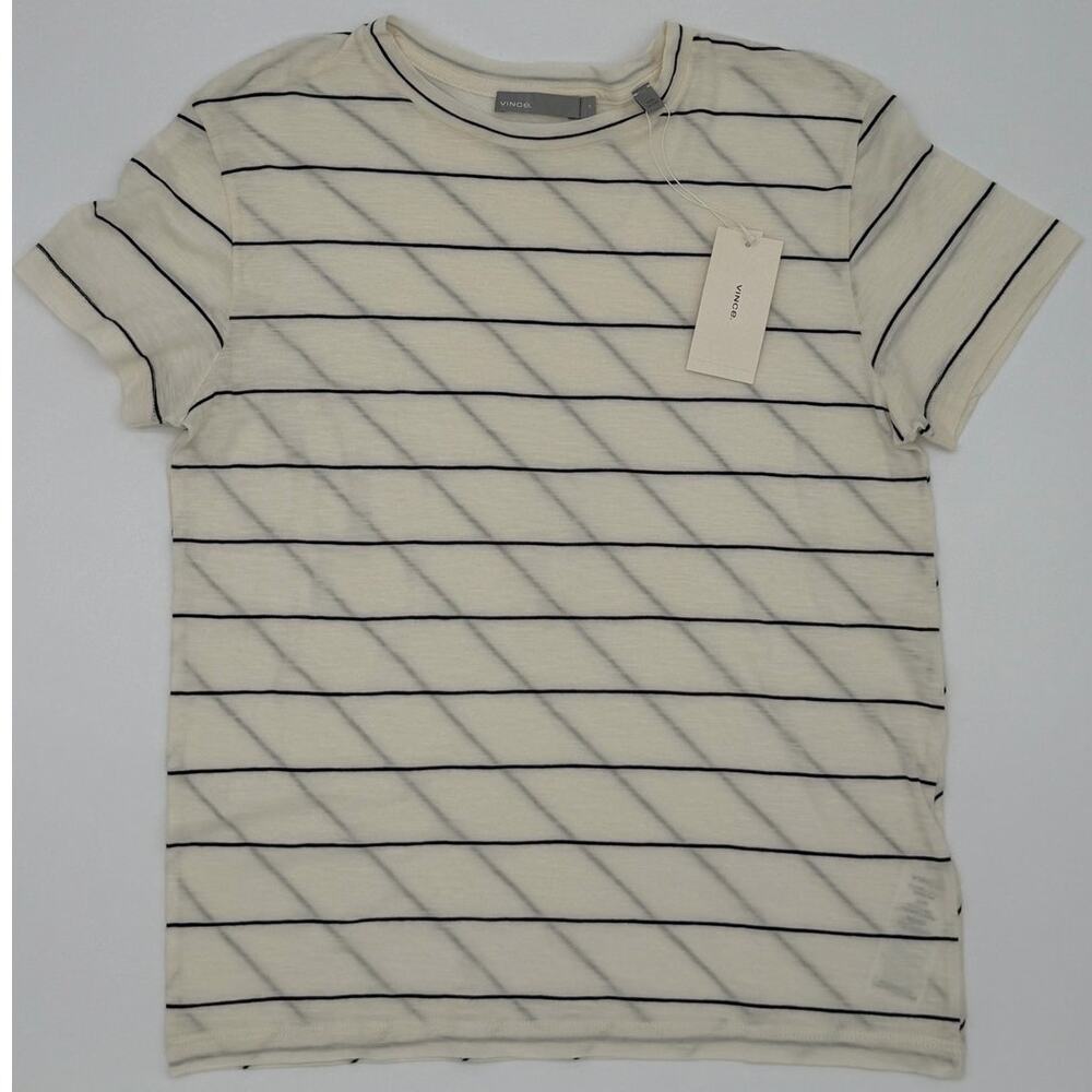 Vince NWT Striped Light Weight Crew Neck Tee | Short Sleeve Luxury Basic | M